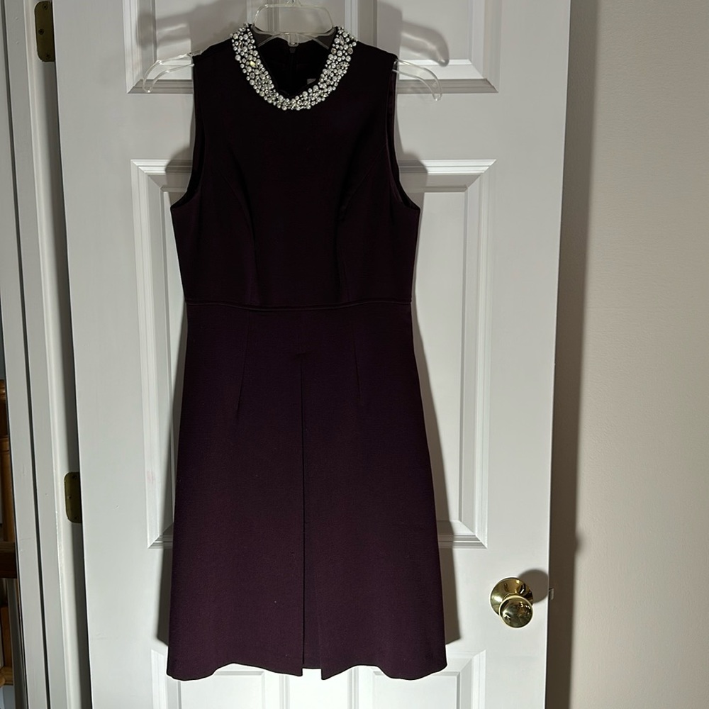 Burgundy dress beaded collar
